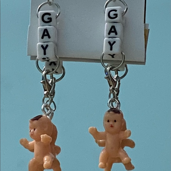 “Gay” baby earrings 🏳️‍🌈 - Picture 1 of 5